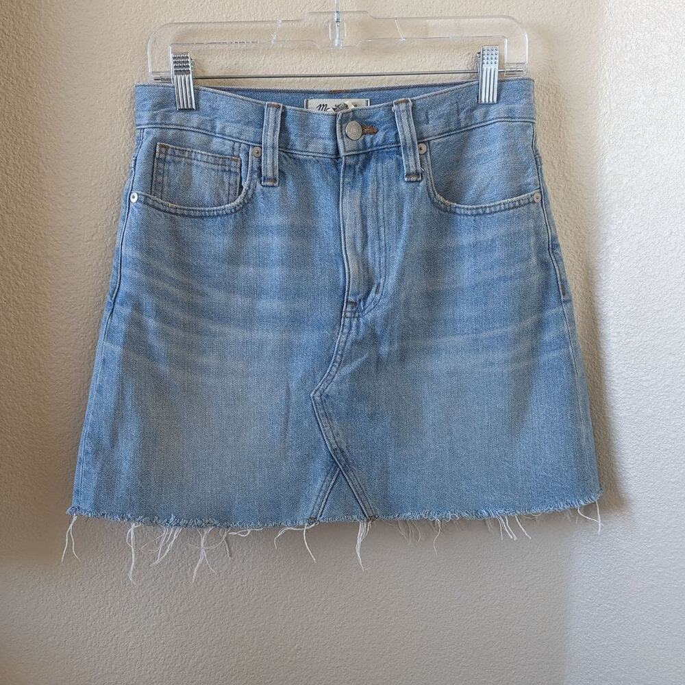 Madewell Rigid Denim A-Line Mini Skirt in Lovell Wash size 27